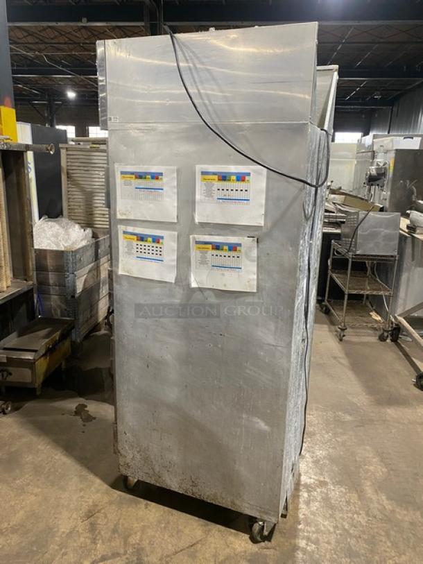 Continental Commercial Half Door Reach In Freezer! All Stainless Steel! With Poly Coated Rack!  On Casters! 115V 1 Phase! Model: 1F-HD SN: 15756608! Working When Removed! - Image 4 of 9