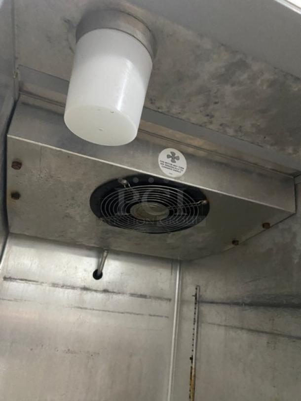 Continental Commercial Half Door Reach In Freezer! All Stainless Steel! With Poly Coated Rack!  On Casters! 115V 1 Phase! Model: 1F-HD SN: 15756608! Working When Removed! - Image 7 of 9