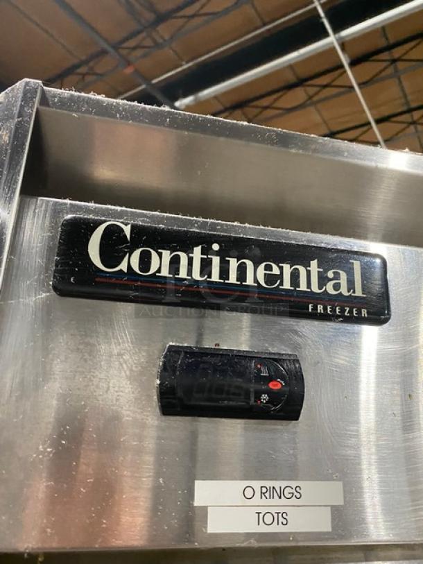 Continental Commercial Half Door Reach In Freezer! All Stainless Steel! With Poly Coated Rack!  On Casters! 115V 1 Phase! Model: 1F-HD SN: 15756608! Working When Removed! - Image 8 of 9
