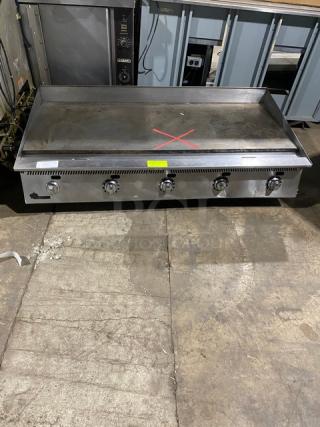 Late Model! Star Ultra-Max Commercial Natural Gas Powered Countertop Flat Griddle! All Stainless Steel! With Thermostatic Controls! On Legs!  Model: S6211A SN: CT8600318A2! Working When Removed!