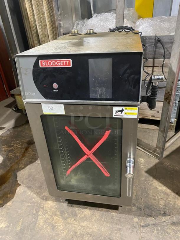 Blodgett Commercial Electric Powered Boilerless Mini Combi Oven! All Stainless Steel! With Built In Pan Rack! With Android Based Touch Screen Control! With Hand Shower Attachment!  On Legs! 208V 3 Phase! Model: BLCT-10E SN: 011918BT115S! Working When Removed! - Image 1 of 10