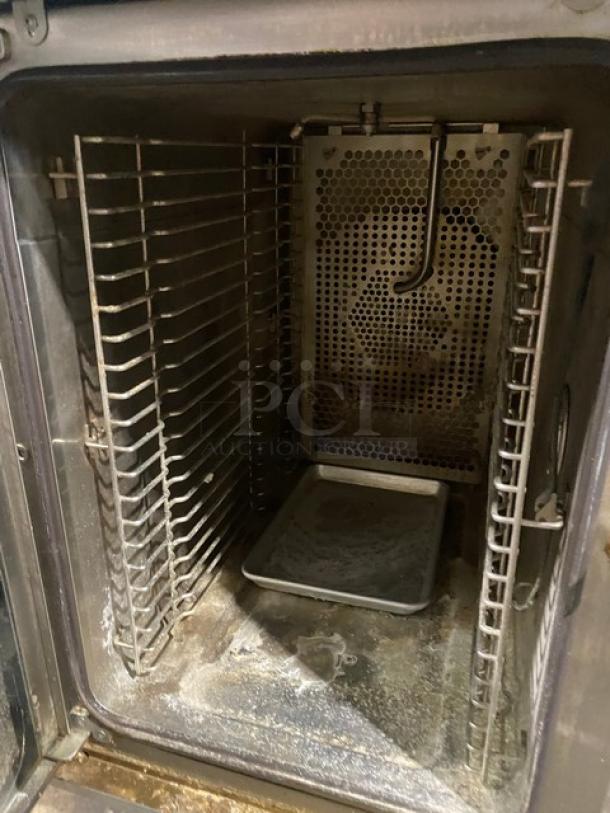 Blodgett Commercial Electric Powered Boilerless Mini Combi Oven! All Stainless Steel! With Built In Pan Rack! With Android Based Touch Screen Control! With Hand Shower Attachment!  On Legs! 208V 3 Phase! Model: BLCT-10E SN: 011918BT115S! Working When Removed! - Image 6 of 10