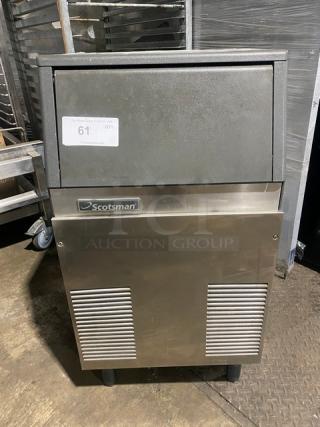 Scotsman Commercial Undercounter Ice Making Machine! With Ice Bin Attached! All Stainless Steel! On Legs! 115V 1 Phase! Model: CSE60A-1A SN: 778359 05F!