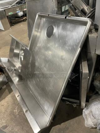 Commercial Stainless Steel Single Bay Corner Sink With Left Side Dish Table/Drain Board!