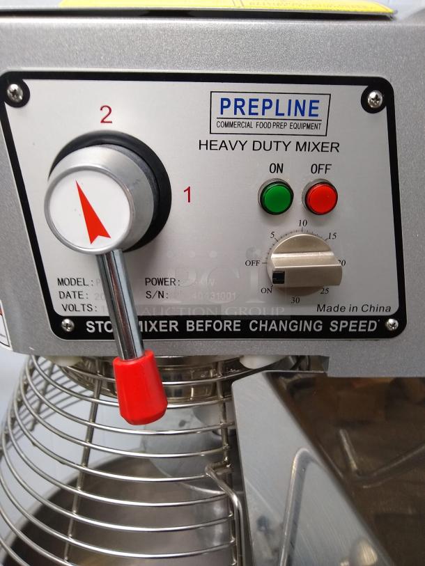 BRAND NEW PREPLINE PHLM30B-T 30 Qt. Heavy Duty Gear Driven Planetary Mixer with Timer TESTED AND WORKING - Image 3 of 9