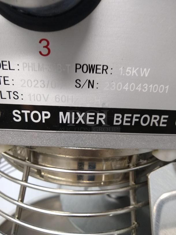 BRAND NEW PREPLINE PHLM30B-T 30 Qt. Heavy Duty Gear Driven Planetary Mixer with Timer TESTED AND WORKING - Image 8 of 9