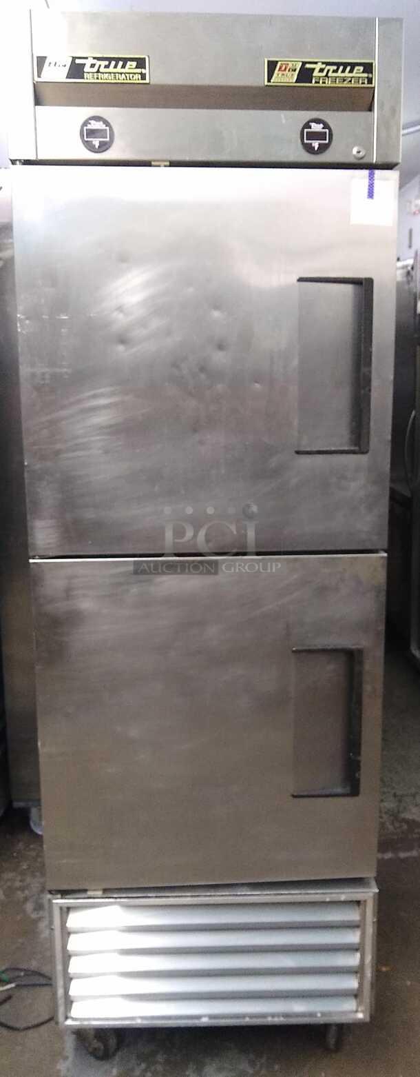 True T-23DT-HC 27" One Section Commercial Combo Refrigerator Freezer - Right Hinge Solid Doors, Dual Temp, 115v - Image 2 of 9