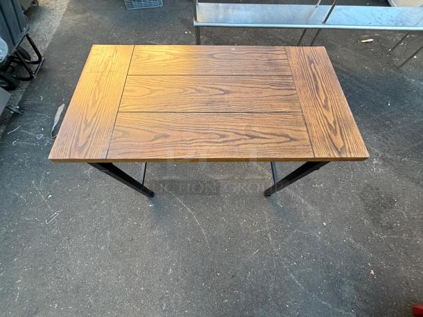 Rectangle Shaped Table  with Matte Black Base - Image 1 of 1