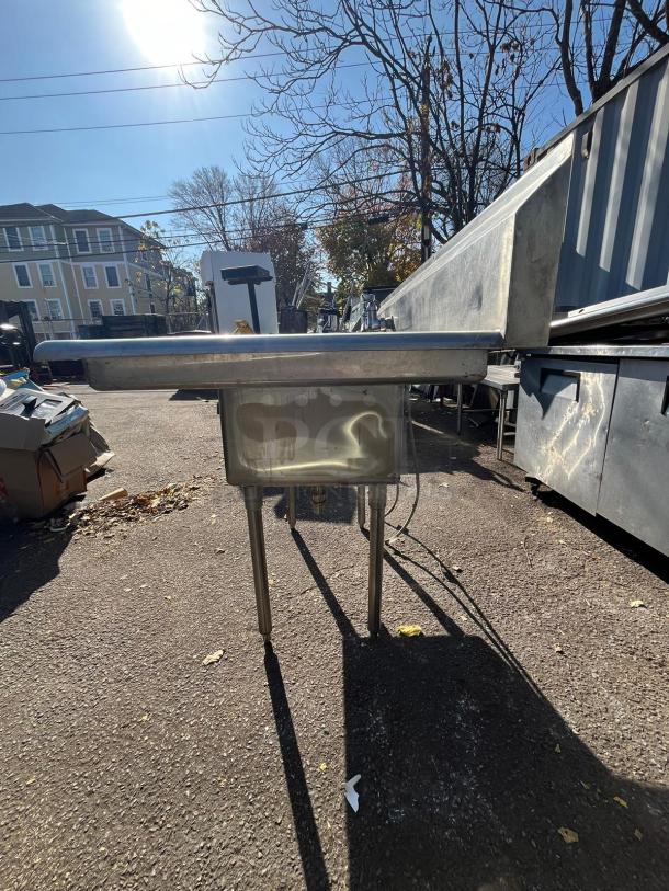 STAINLESS STEEL DOUBLE SINK WITH COUNTER AND WORKTOP - Image 2 of 3