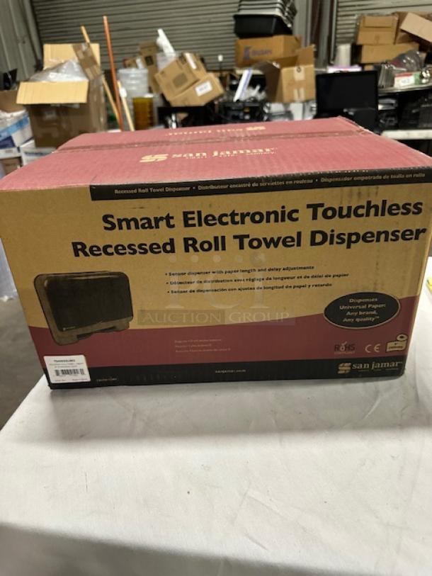 One NEW San Jamar Smart Electronic TOUCHLESS  SS Paper Towel Dispenser.  # T8408-SSUNV - Image 1 of 1