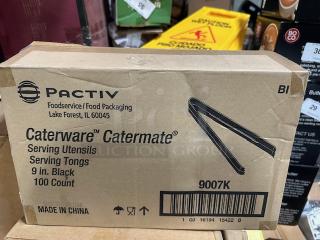 NEW 9 Inch Catermate Poly Tongs. 100 ct.
