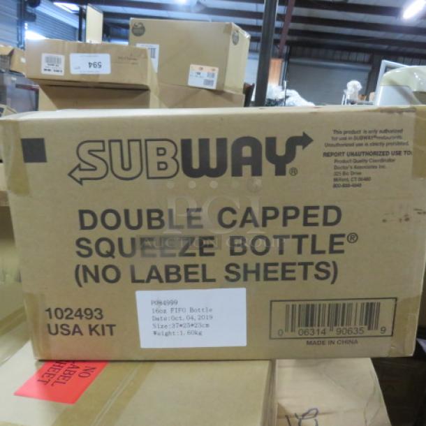 One Case Of Subway Double Capped Squeeze Bottles. - Image 1 of 1