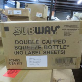 One Case Of Subway Double Capped Squeeze Bottles.