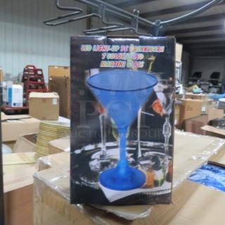NEW Light Up Poly Martini Glass. 10XBID