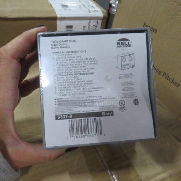 NEW Weather Proof Outlet Box With 1/2 Inch Threaded Outlet. 3XBID - Image 1 of 2