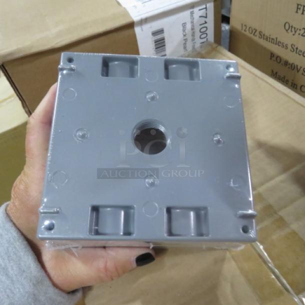 NEW Weather Proof Outlet Box With 1/2 Inch Threaded Outlet. 3XBID - Image 2 of 2