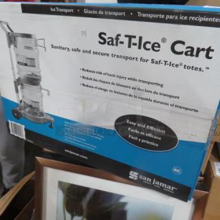 One NEW San Jamar Saf T Ice Cart.