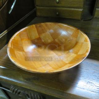 NEW 12 Inch Supera Wooden Bowl. # SBWL-12. 12XBID