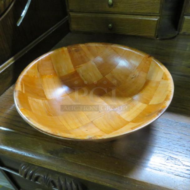 NEW 12 Inch Supera Wooden Bowl. # SBWL-12. 12XBID - Image 1 of 1