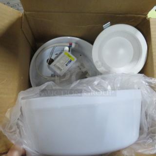 One NEW 9 Inch Circline Fluorescent Light Fixture. #673136