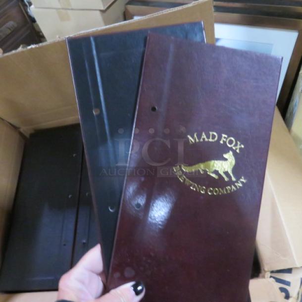 One Box Of NWE MADFOX BREWING Leather Drink Menu Covers. - Image 2 of 2