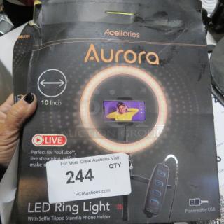 One 10 Inch Aurora Ring Light.