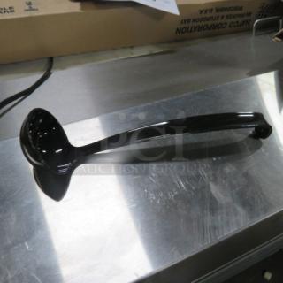 One Case Of 72 NEW 9 Inch Black Poly Ladles. #LDL-BK