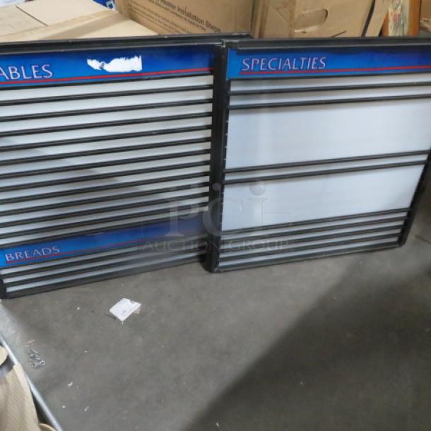 Menu Board. 2XBID - Image 1 of 3