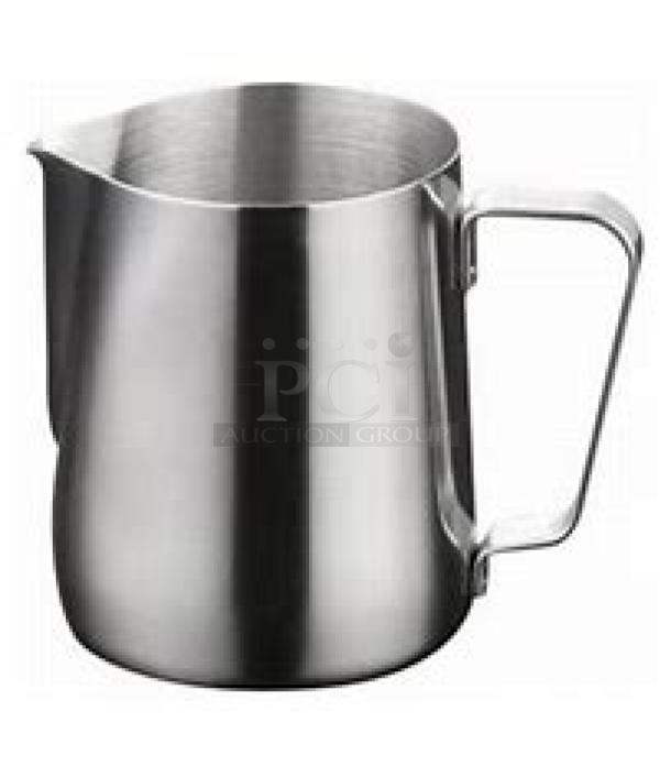 NEW 12oz Stainless Steel Supera Frothing Pitcher. 6XBID #FP-12 - Image 1 of 1