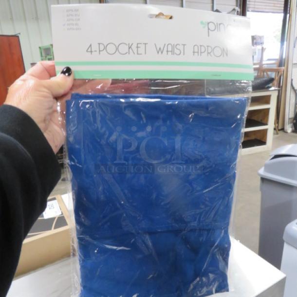 One NEW 4 Pocket Waist Apron. #APN-BL. - Image 1 of 1