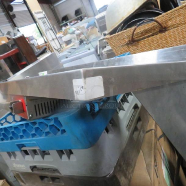 One Regency Stainless Steel Shelf With A 24 Inch Food Warmer Attached. 1 Bracket. #ISW-24-TGL-CP. 36X2X12 - Image 2 of 2