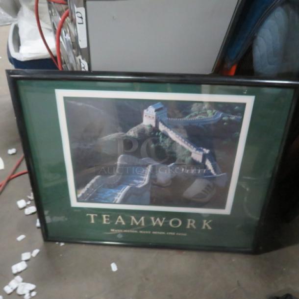 One 31X25 Black framed Picture. - Image 1 of 1