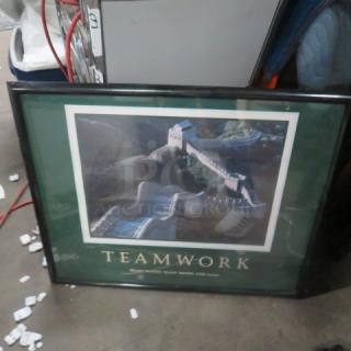 One 31X25 Black framed Picture.