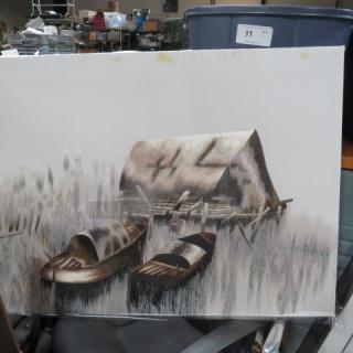One 43X31 Canvas Look Picture.