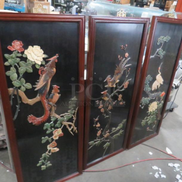 50X20 Wood Framed Picture. 3XBID - Image 1 of 1