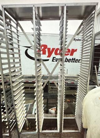 One Stainless Steel Triple Speed Rack. 48X20X90