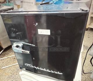 One WORKING Frigidaire 1 Door Cooler With 1 Rack.  115 Volt. Model# EFR177-B-BLACK-6COM. 18.5X17.5X19