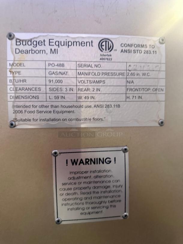 Late Model Bimatic Model PO-48B Commercial Bread/Pizza Gas Deck Oven NSF Tested and Working! - Image 10 of 19