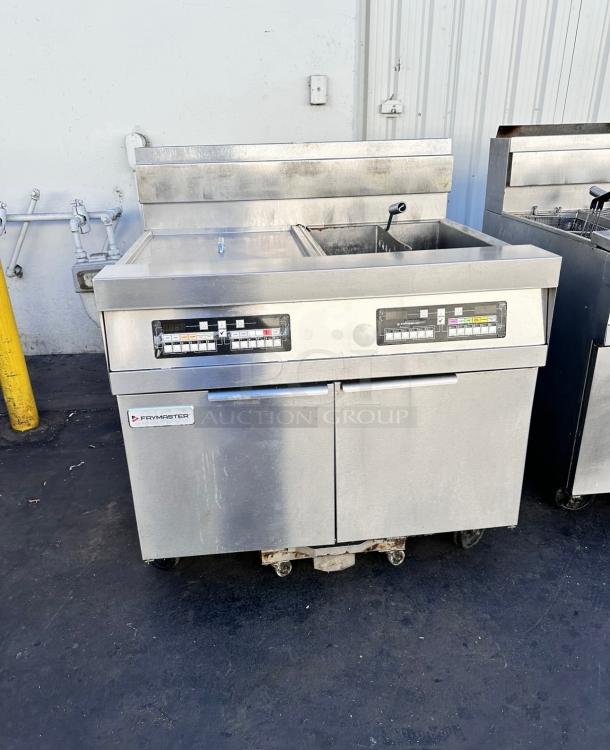 Late Model Frymaster Commercial Double Gas Fryer With Filter Tested and Working! - Image 2 of 9