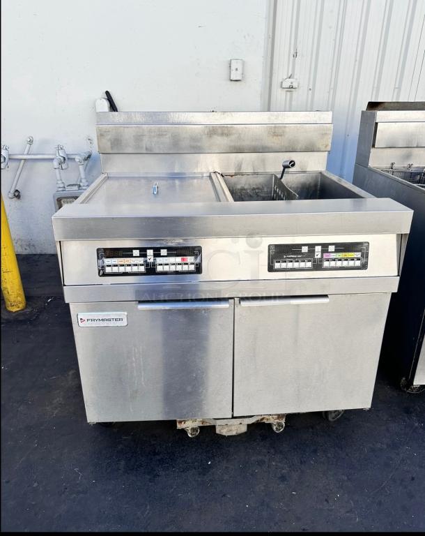 Late Model Frymaster Commercial Double Gas Fryer With Filter Tested and Working! - Image 4 of 9