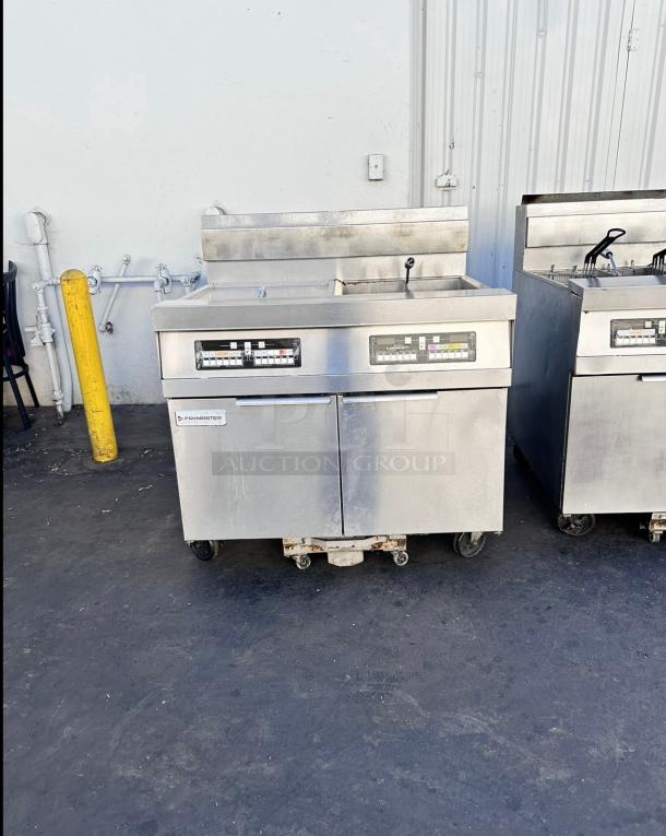 Late Model Frymaster Commercial Double Gas Fryer With Filter Tested and Working! - Image 6 of 9