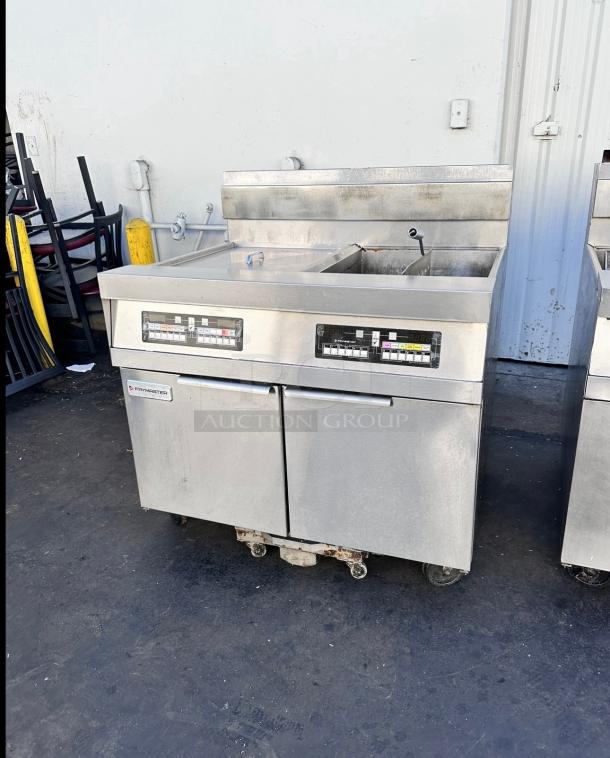 Late Model Frymaster Commercial Double Gas Fryer With Filter Tested and Working! - Image 7 of 9