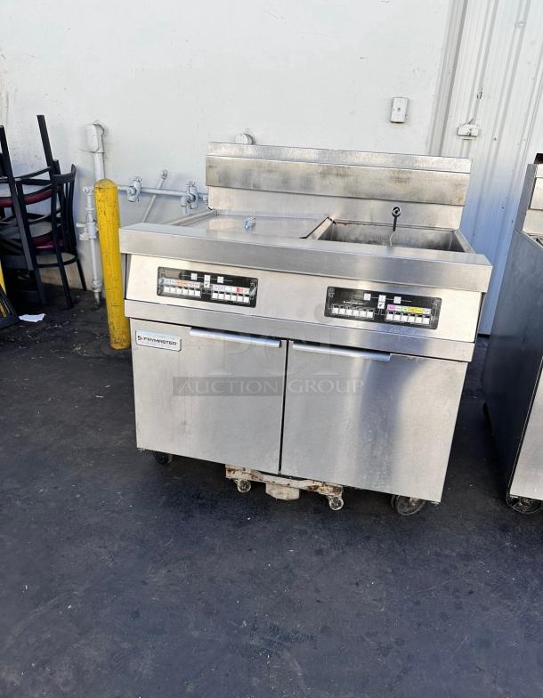 Late Model Frymaster Commercial Double Gas Fryer With Filter Tested and Working! - Image 8 of 9