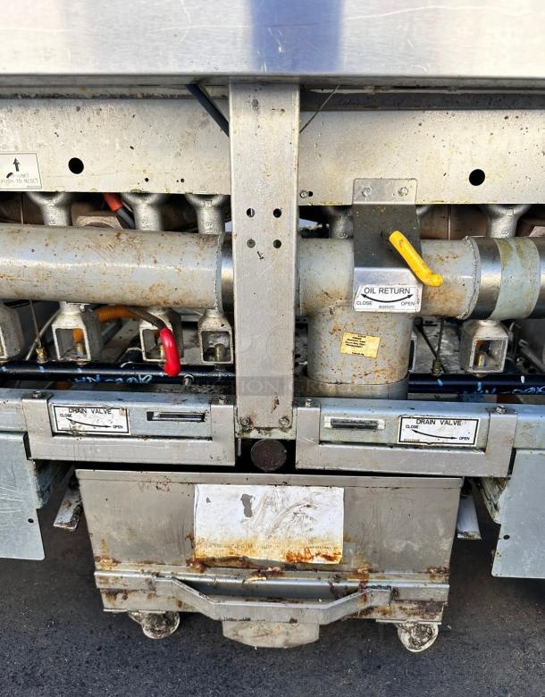 Late Model Frymaster Commercial Double Gas Fryer With Filter Tested and Working! - Image 9 of 9