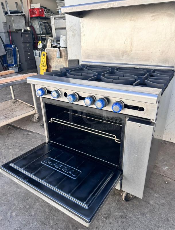 Imperial Commercial Gas 6 Burner With Oven Tested and Working! - Image 5 of 8