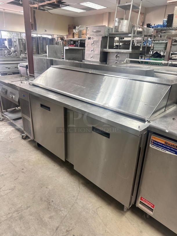 Commercial 72" Pizza Table Tested and Working! - Image 2 of 6
