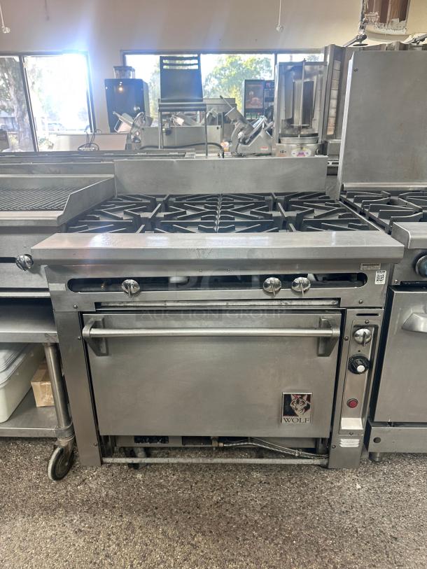 Wolf Commercial Gas 4 Burner Tested and Working! - Image 1 of 8