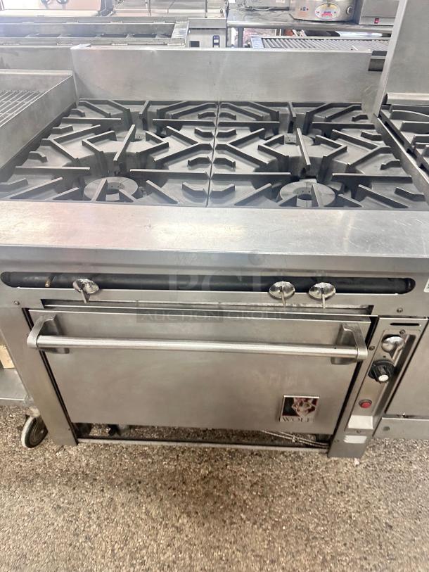 Wolf Commercial Gas 4 Burner Tested and Working! - Image 3 of 8