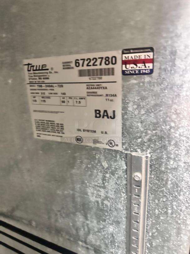 True 72" Back Bar Refrigerator Tested and Working! - Image 8 of 10