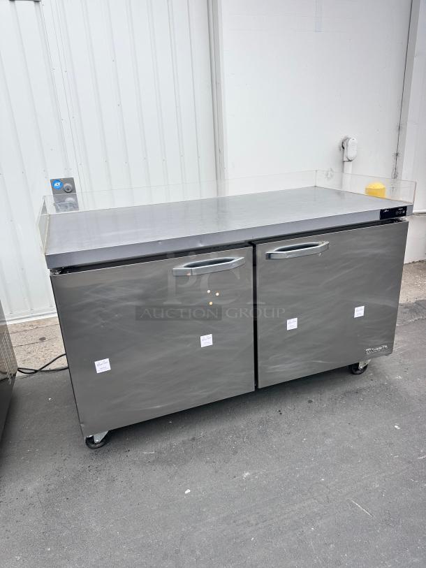 Commercial 60" Two Door Under Counter Freezer Tested and Working! - Image 2 of 10